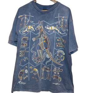 Churinga Australia Aboriginal Art Koongarra Dreaming Kangaroo Vintage T-Shirt